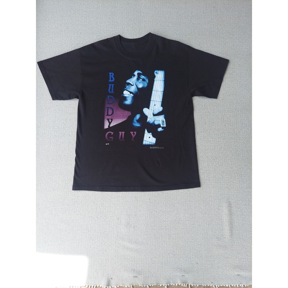 Buddy Guy T-Shirt Mens XL Black 2002 World Tour Blues Music Graphic Tee Vintage